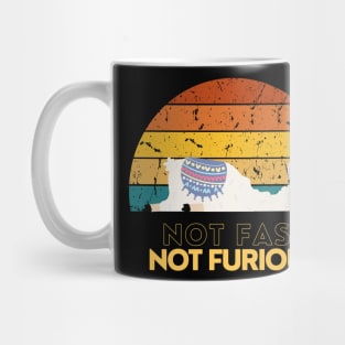 Not Fast Not Furious Lama Retro Mug